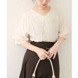 【natural couture】麻レーヨンタック袖ブラウス | NICE CLAUP / OLIVE des OLIVE　OUTLET | 詳細画像8 