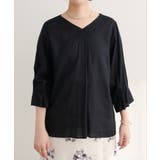 【natural couture】麻レーヨンタック袖ブラウス | NICE CLAUP / OLIVE des OLIVE　OUTLET | 詳細画像10 