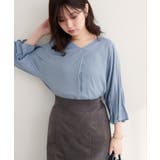 【natural couture】麻レーヨンタック袖ブラウス | NICE CLAUP / OLIVE des OLIVE　OUTLET | 詳細画像23 