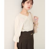 アイボリー | 【natural couture】麻レーヨンタック袖ブラウス | NICE CLAUP / OLIVE des OLIVE　OUTLET