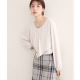 アイボリー | 【natural couture】アシメパイピングボウタイブラウス | NICE CLAUP / OLIVE des OLIVE　OUTLET