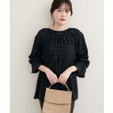 【natural couture】モールボーダーペプラムブラウス | NICE CLAUP / OLIVE des OLIVE　OUTLET | 詳細画像20 