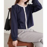 ネイビー | 【natural couture】タックヘム羽織ブラウス | NICE CLAUP / OLIVE des OLIVE　OUTLET