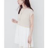 【natural couture】プリーツドッキングニット | NICE CLAUP / OLIVE des OLIVE OUTLET | 詳細画像4