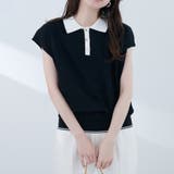 【natural couture】衿付き配色ライン入りニット | NICE CLAUP / OLIVE des OLIVE　OUTLET | 詳細画像26 