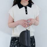 オフ | 【natural couture】衿付き配色ライン入りニット | NICE CLAUP / OLIVE des OLIVE　OUTLET