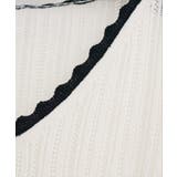 【natural couture】配色リボン透かし編みカーディガン | NICE CLAUP / OLIVE des OLIVE OUTLET | 詳細画像7