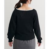 【natural couture】配色リボン透かし編みカーディガン | NICE CLAUP / OLIVE des OLIVE OUTLET | 詳細画像10