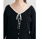 【natural couture】配色リボン透かし編みカーディガン | NICE CLAUP / OLIVE des OLIVE OUTLET | 詳細画像11