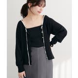 【natural couture】配色リボン透かし編みカーディガン | NICE CLAUP / OLIVE des OLIVE OUTLET | 詳細画像16