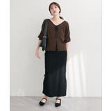 【natural couture】配色リボン透かし編みカーディガン | NICE CLAUP / OLIVE des OLIVE OUTLET | 詳細画像18