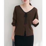 【natural couture】配色リボン透かし編みカーディガン | NICE CLAUP / OLIVE des OLIVE OUTLET | 詳細画像20