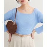 【natural couture】前後２WAY7分袖リブニット | NICE CLAUP / OLIVE des OLIVE　OUTLET | 詳細画像1 