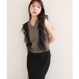 【natural couture】チュールフリルニットベスト | NICE CLAUP / OLIVE des OLIVE　OUTLET | 詳細画像9 