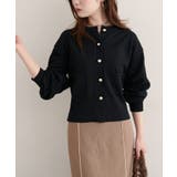 【natural couture】ぷっくり金釦ポケ付きカーデ | NICE CLAUP / OLIVE des OLIVE　OUTLET | 詳細画像10 