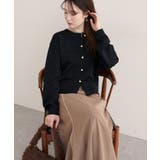 【natural couture】ぷっくり金釦ポケ付きカーデ | NICE CLAUP / OLIVE des OLIVE　OUTLET | 詳細画像12 