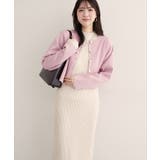 【natural couture】クロップド丈リブカラーカーディガン | NICE CLAUP / OLIVE des OLIVE OUTLET | 詳細画像14