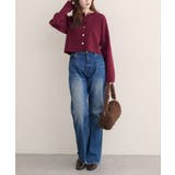 【natural couture】クロップド丈リブカラーカーディガン | NICE CLAUP / OLIVE des OLIVE OUTLET | 詳細画像25