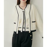 【natural couture】配色ラインカーディガン | NICE CLAUP / OLIVE des OLIVE　OUTLET | 詳細画像21 