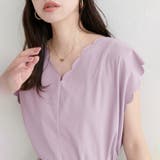 ピンク | 【natural couture】前後2WAYスカラップノースリカットソーブ… | NICE CLAUP / OLIVE des OLIVE OUTLET