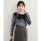 【natural couture】【WEB限定】クラッシュベロアアシメネックプル… | NICE CLAUP / OLIVE des OLIVE　OUTLET | 詳細画像2 