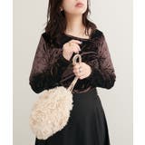 ブラウン | 【natural couture】【WEB限定】クラッシュベロアアシメネックプル… | NICE CLAUP / OLIVE des OLIVE　OUTLET