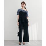 フロッキーメッシュドレープ半袖プルオーバー | NICE CLAUP / OLIVE des OLIVE OUTLET | 詳細画像6