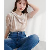 フロッキーメッシュドレープ半袖プルオーバー | NICE CLAUP / OLIVE des OLIVE OUTLET | 詳細画像13