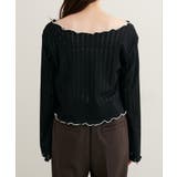 【natural couture】透かしカットソー配色TOPS | NICE CLAUP / OLIVE des OLIVE OUTLET | 詳細画像9