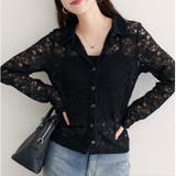 【natural couture】衿付きレースカーデ | NICE CLAUP / OLIVE des OLIVE　OUTLET | 詳細画像1 