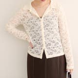 アイボリー | 【natural couture】衿付きレースカーデ | NICE CLAUP / OLIVE des OLIVE　OUTLET