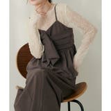 ブラウン | 【natural couture】リボンビスチェ&レースメロウTセット | NICE CLAUP / OLIVE des OLIVE　OUTLET