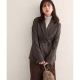 【natural couture】ベルト付きロングテーラージャケット | NICE CLAUP / OLIVE des OLIVE　OUTLET | 詳細画像4 