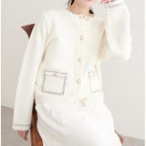 オフ | 【natural couture】配色ステッチ入りニットジャケット | NICE CLAUP / OLIVE des OLIVE OUTLET