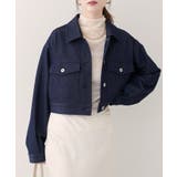 【natural couture】クロップドシャツブルゾン | NICE CLAUP / OLIVE des OLIVE　OUTLET | 詳細画像1 