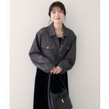 【natural couture】クロップドシャツブルゾン | NICE CLAUP / OLIVE des OLIVE　OUTLET | 詳細画像2 