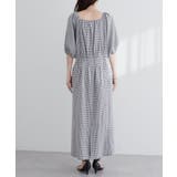 【natural couture】ポコポコチェック袖ボリュームワンピース | NICE CLAUP / OLIVE des OLIVE OUTLET | 詳細画像2