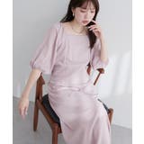 ピンク | 【natural couture】ポコポコチェック袖ボリュームワンピース | NICE CLAUP / OLIVE des OLIVE OUTLET