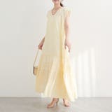 【natural couture】Vネックギャザー切替ワンピース | NICE CLAUP / OLIVE des OLIVE　OUTLET | 詳細画像2 