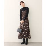 ブラウン | 【natural couture】フロリエンタルキャミワンピース | NICE CLAUP / OLIVE des OLIVE　OUTLET
