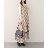 ブラウン | 【natural couture】ベロア切り替えキャミワンピース | NICE CLAUP / OLIVE des OLIVE　OUTLET