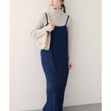 ネイビー | 【natural couture】流線ストライプナローワンピース | NICE CLAUP / OLIVE des OLIVE　OUTLET