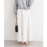 【natural couture】サテンティアードスカート | NICE CLAUP / OLIVE des OLIVE OUTLET | 詳細画像3