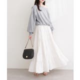 【natural couture】サテンティアードスカート | NICE CLAUP / OLIVE des OLIVE OUTLET | 詳細画像4