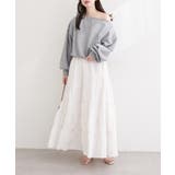 【natural couture】サテンティアードスカート | NICE CLAUP / OLIVE des OLIVE OUTLET | 詳細画像5
