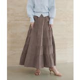 【natural couture】サテンティアードスカート | NICE CLAUP / OLIVE des OLIVE OUTLET | 詳細画像12