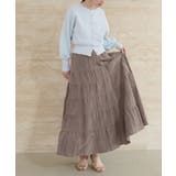 【natural couture】サテンティアードスカート | NICE CLAUP / OLIVE des OLIVE OUTLET | 詳細画像14