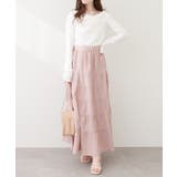 【natural couture】サテンティアードスカート | NICE CLAUP / OLIVE des OLIVE OUTLET | 詳細画像7