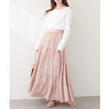 【natural couture】サテンティアードスカート | NICE CLAUP / OLIVE des OLIVE OUTLET | 詳細画像8