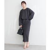 【natural couture】スリット釦ナロースカート | NICE CLAUP / OLIVE des OLIVE　OUTLET | 詳細画像12 